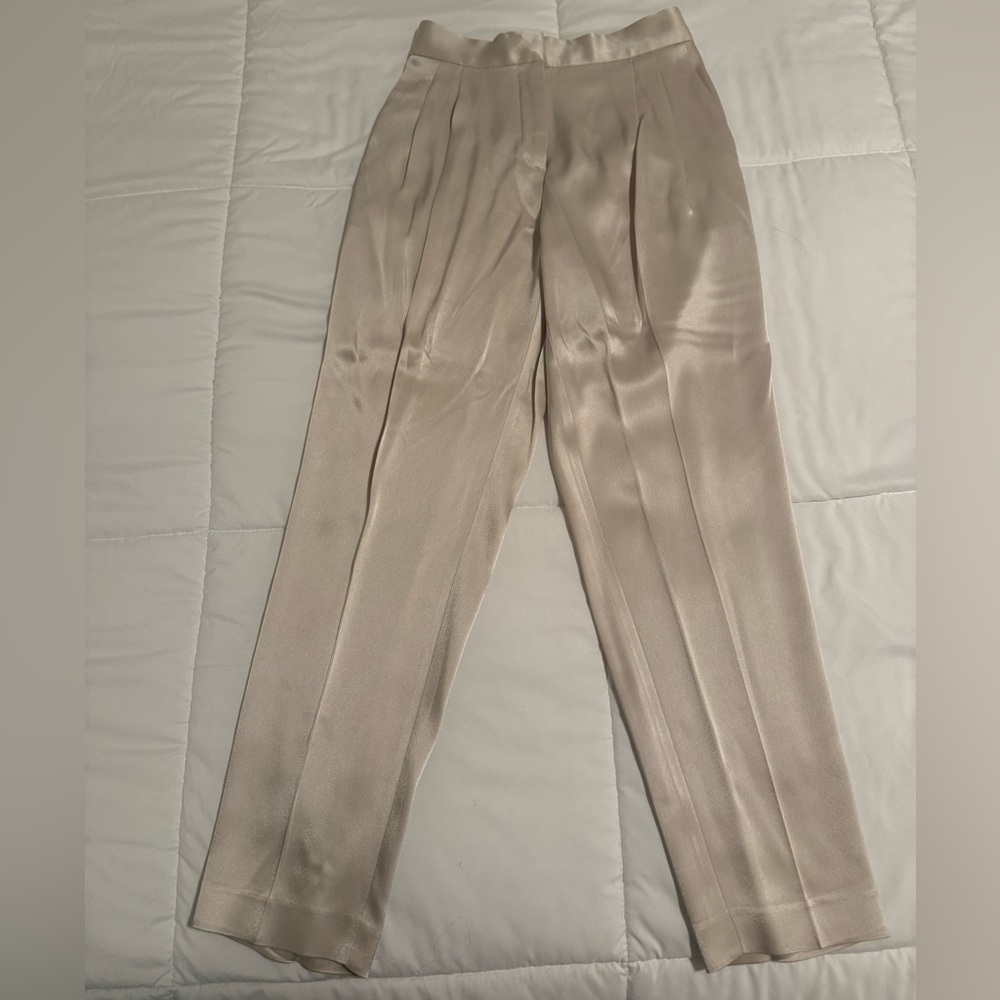 Babaton | Cream Satin Trousers
